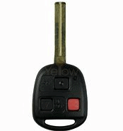 2003-2009 Lexus Remote Key w/Red 3 Button Short Blade