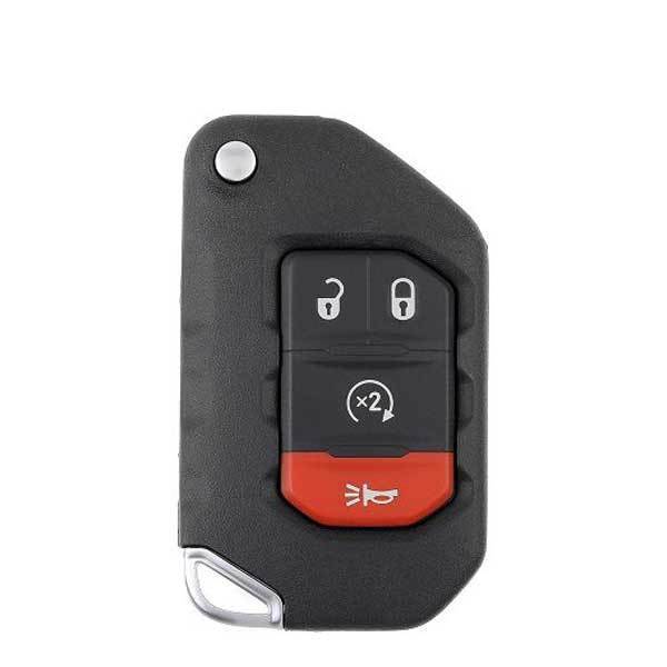 2018-2021 Jeep Gladiator / Wrangler 4 Button Remote Flip Key SKU #1636